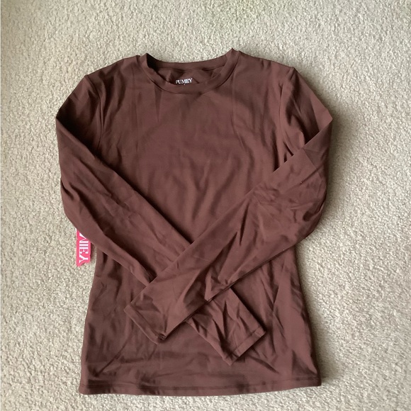 Women's Long Sleeve T Shirt Crew Neck Slim Fit - Picture 1 of 1